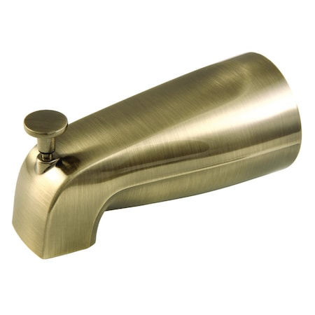 Kingston Brass 5-1/4" Zinc Tub Spout with Diverter, Antique Brass K188A3